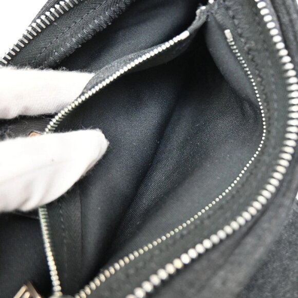 FENDI Logo Shoulder Bag Canvas Leather Gray SHW Italy 32EE760 - Picture 14 of 16